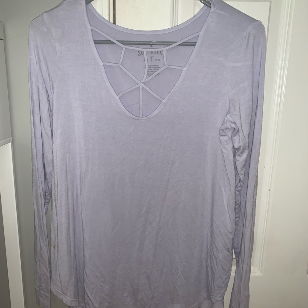Long Sleeve Purple American Eagle Top